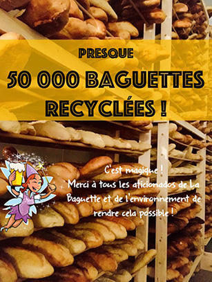 50 000 baguettes recyclées
